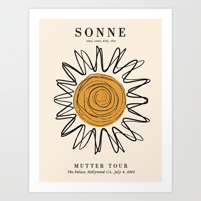 Exhibition poster-Sonne 2001. Art Print