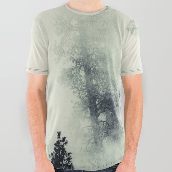 Forest Green - Lost In Wanderlust All Over Graphic Tee