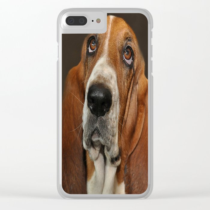 Lost In Thought Basset Hound Dog Clear Iphone Case By Jnccreations