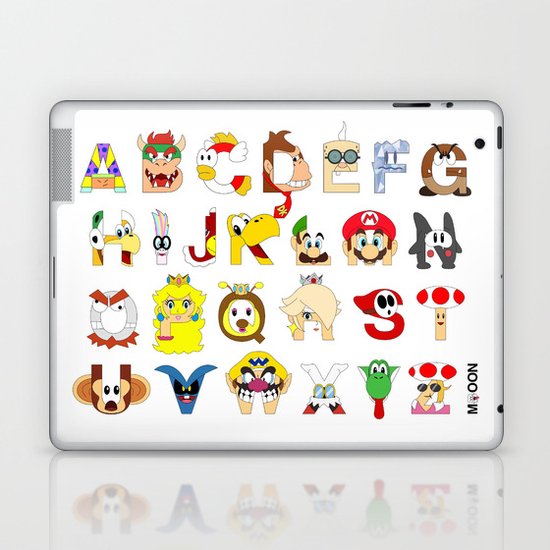 Super Mario Alphabet Laptop & iPad Skin