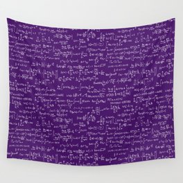 Math Equations // Purple Wall Tapestry