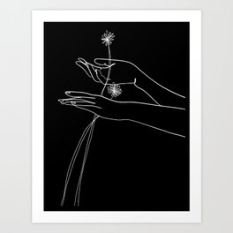 Hands with Stems Art Print