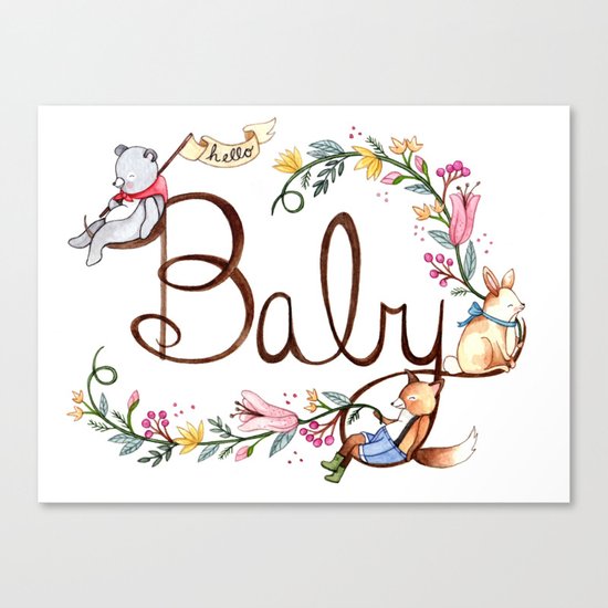 Hello Baby Canvas Print