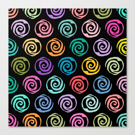 Circles Abstract Seamless Pattern 2 Canvas Print