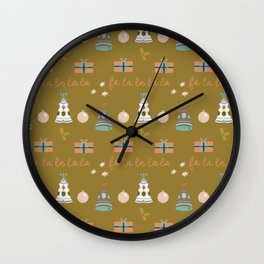 Ornate Bells in Olive Wall Clock