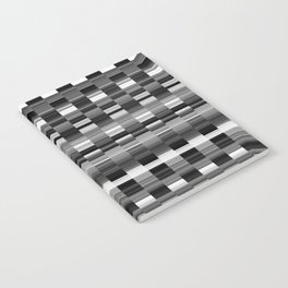 Black And White Geometric Check Pattern Notebook