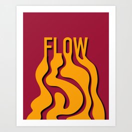 Retro Flow Graphic Art Print