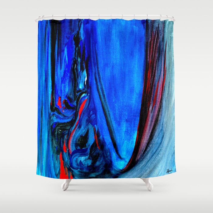 Too Blue Shower Curtain