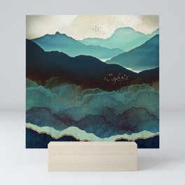 Indigo Mountains Mini Art Print