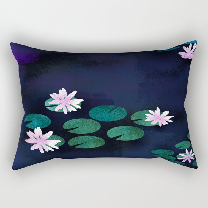 Water Lilies Rectangular Pillow