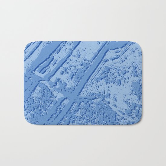 BLUE MARBLE EFFECT Bath Mat