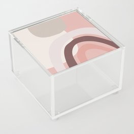 Abstract Pink Geometry Acrylic Box