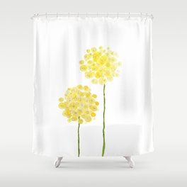 two abstract dandelions watercolor Shower Curtain