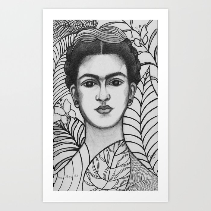 One image, "The Many Faces of Frida Kahlo, An Artist's Interpretation" by Pamela Carvajal Drapala Art Print