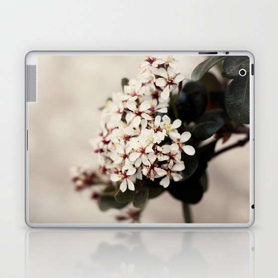 White flower Laptop & iPad Skin
