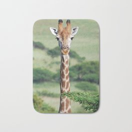 Giraffe Standing tall Bath Mat | Tall, Giraffe, Trees, Tallest, Africa, Spots, Bushes, Safari, Color, Animal 