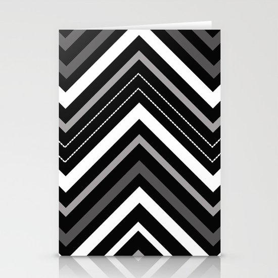 Black and white Chevron Stationery Cards