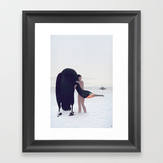 You Could Stay There. Less sky. Framed Art Print