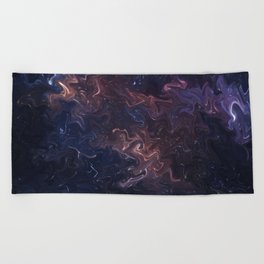 Colorful Abstract Galaxy Art Beach Towel