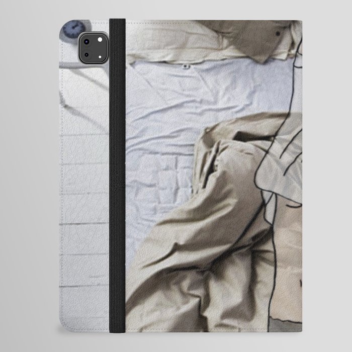A day in bed iPad Folio Case