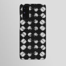 Shibori itajime big white dots tiedye Android Case