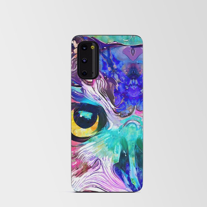 Colorful Bird Nature Art - Wild Owl Android Card Case
