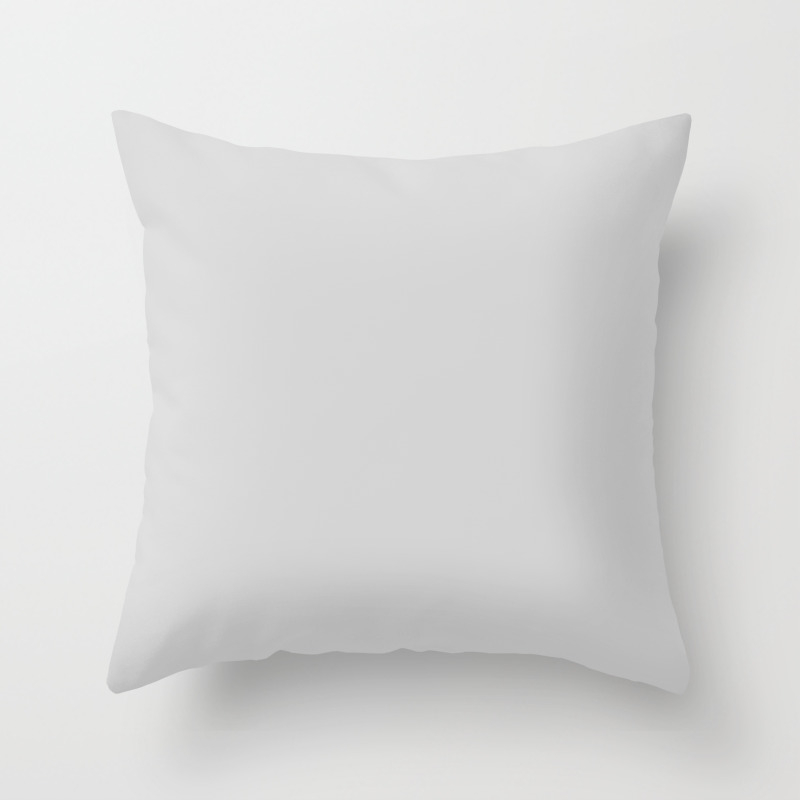 Scandi Light Grey Throw Pillow by 