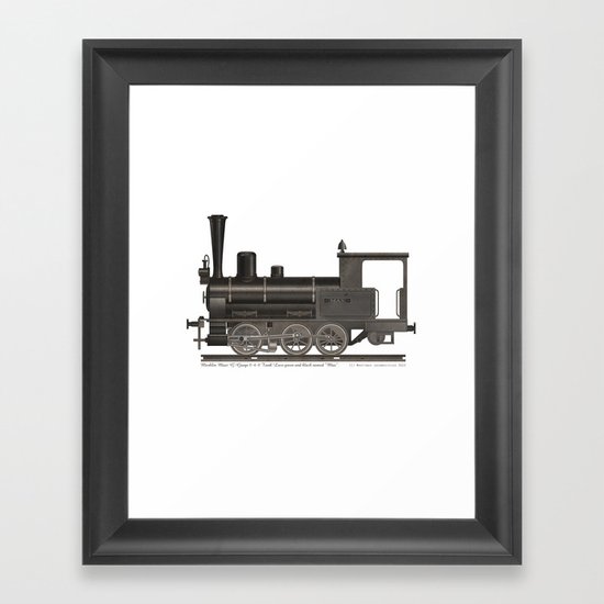 Locomotive Black Max Framed Art Print