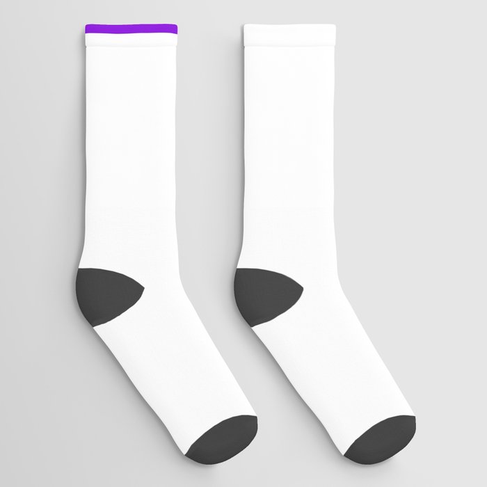 j (Violet & White Letter) Socks