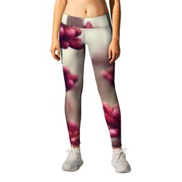 China Photography - Beautiful Red Plant In The Chinese Nature Leggings