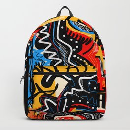 Art as a will to live Graffiti Street Art Backpack | Mode, Street Art, African, Urban, Fashion, Painting, Primitive, Interior, Illustration, Red 