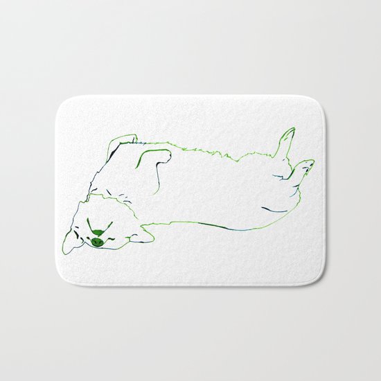 Simplistic Corgi Bath Mat