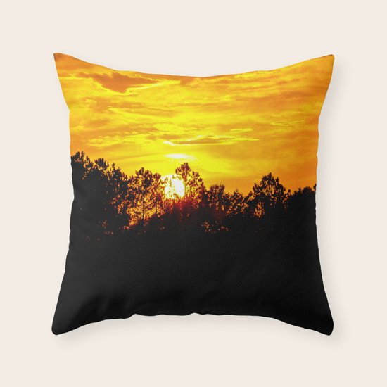 Blazing Sky Throw Pillow