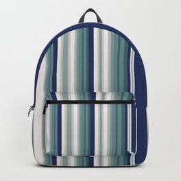 Vintage blue vertical stripes pattern Backpack