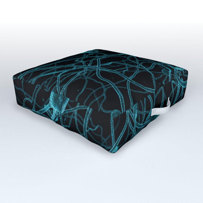 You Get on My Nerves! / 3D render of nerve cells Outdoor Floor Cushion