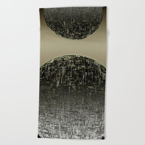 Planetary Mood 4 / Divergence 08-02-17 Beach Towel