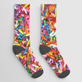 Rainbow Sprinkles Sweet Candy Colorful Socks