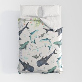 floral shark pattern Comforter