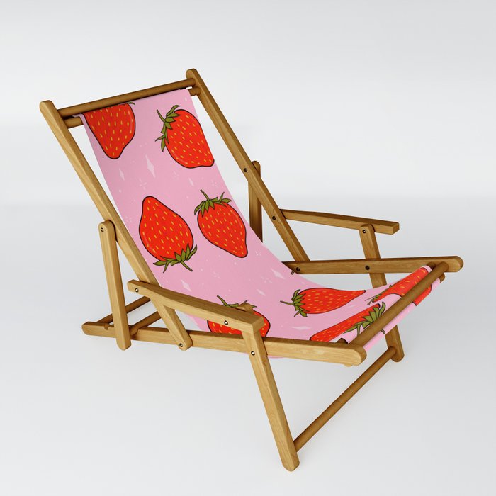 Strawberry Print Sling Chair
