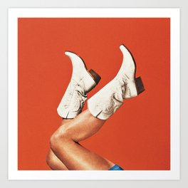 These Boots - Burnt Orange Art Print