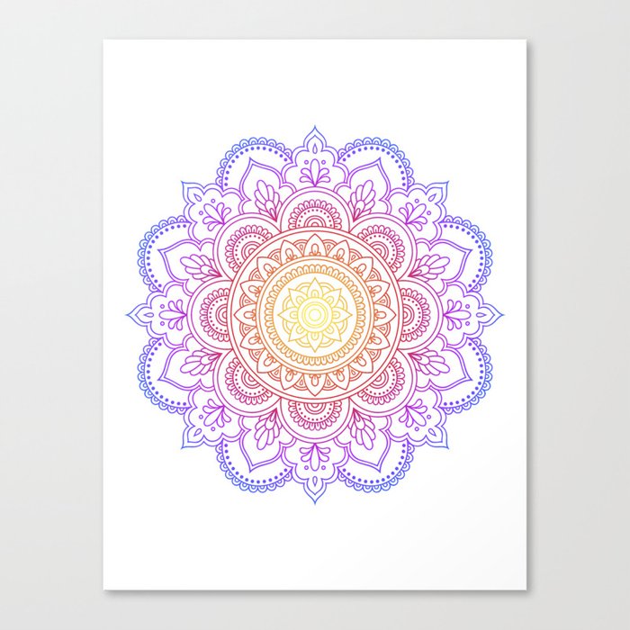 Color Circular pattern in form of mandala. Canvas Print