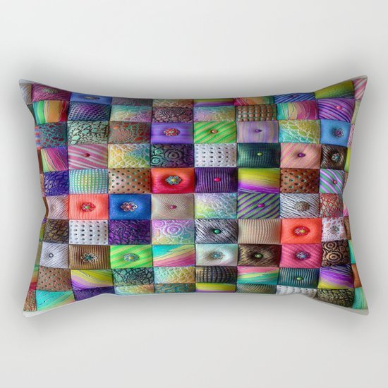 Patchwork of Joy Rectangular Pillow