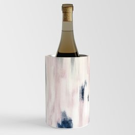 Blush Pink and Blue Pretty Abstract Wine Chiller