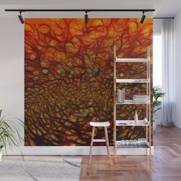 Dark Red Abstract  Wall Mural