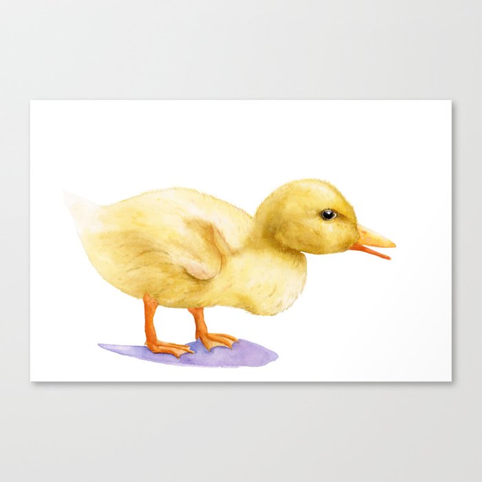duck in water painting