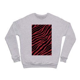 Ripped SpaceTime Stripes - Coral Crewneck Sweatshirt