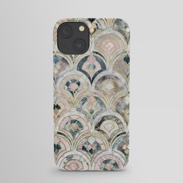 Art Deco Marble Tiles in Soft Pastels iPhone Case