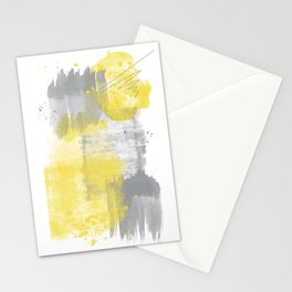 Watercolor Shapes No. 6 | Illuminating Yellow & Ultimate Grey Stationery Cards