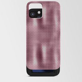 Pink Brushed Metallic Texture iPhone Card Case