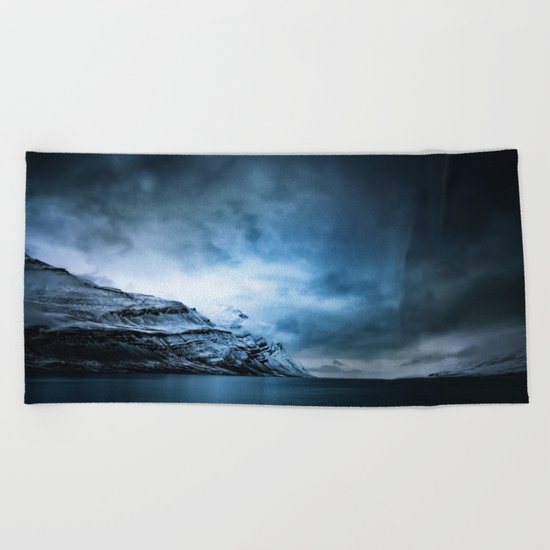 The Arctic - Storm Over Still Water Beach Towel